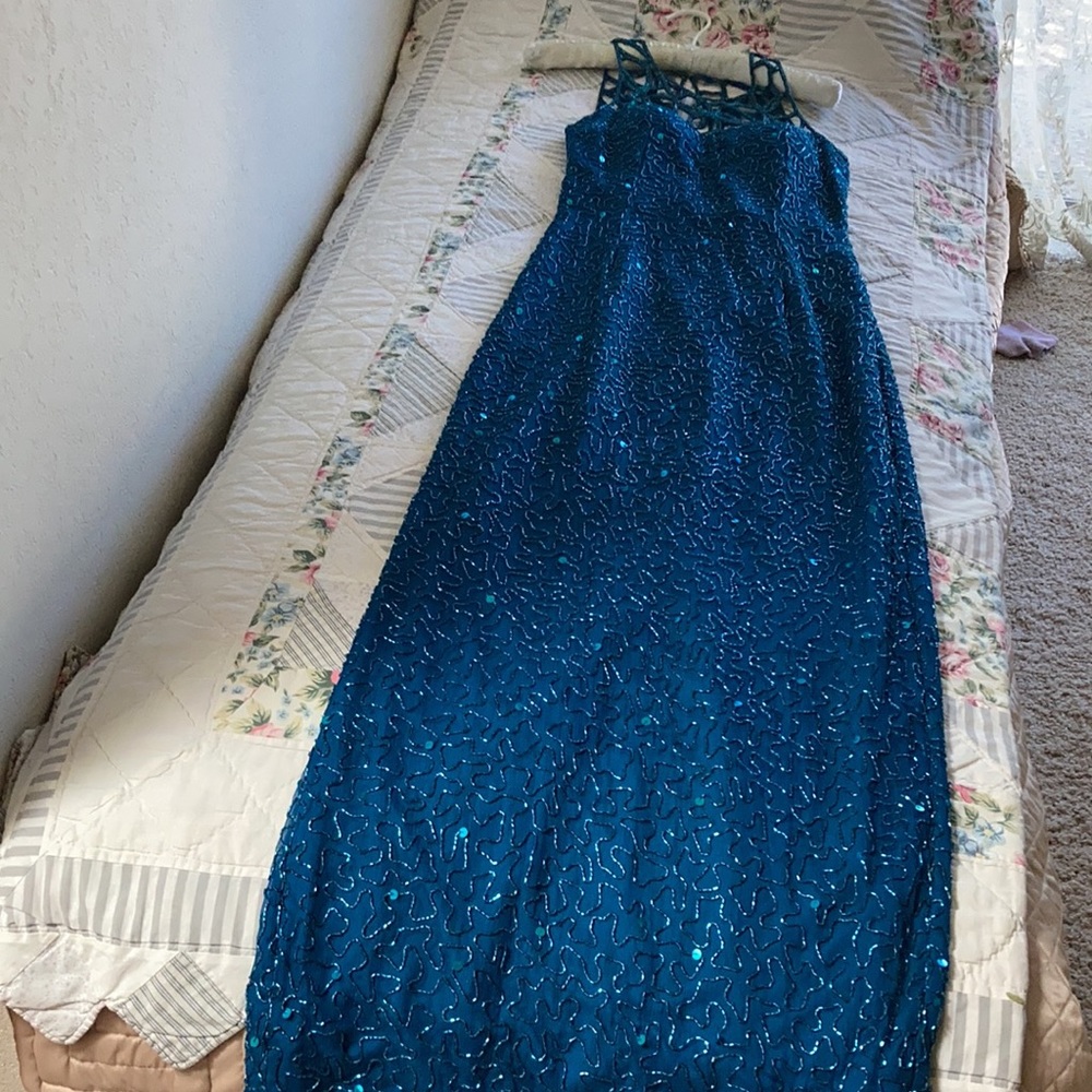 Sequin prom / wedding formal  gown by Scala - Picture 10 of 12